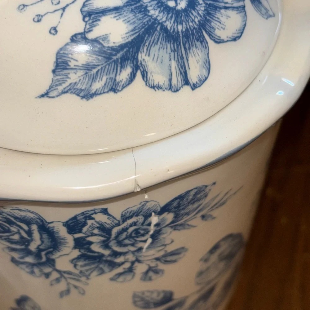 Vintage Inspired Floral Canister